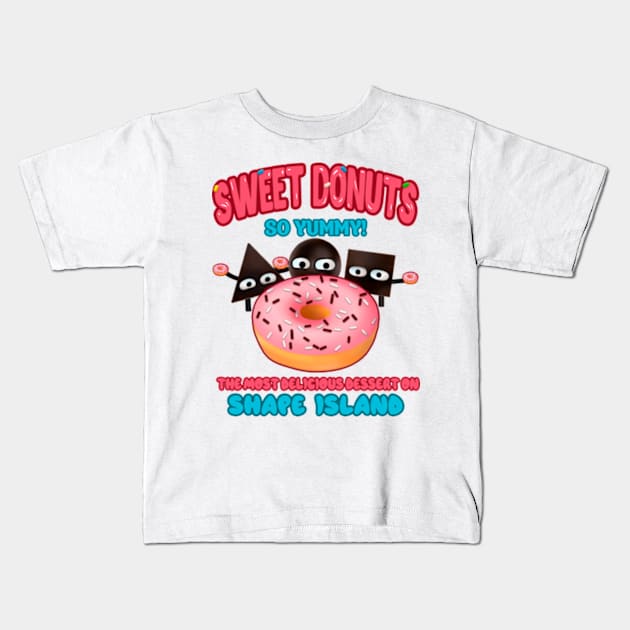 Shape Island Donuts Kids T-Shirt by Scud"